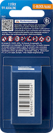 Batterie 9V E-Block 6LR61 Paradies