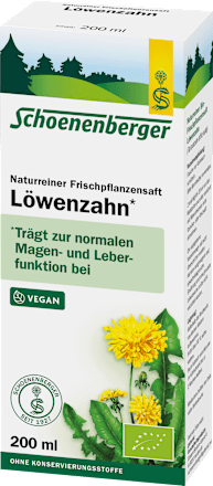 Schoenenberger Naturreiner Frischpflanzensaft Löwenzahn Schoenenberger