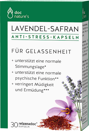 Anti-Stress-Kapseln Lavendel-Safran relaxeadoc