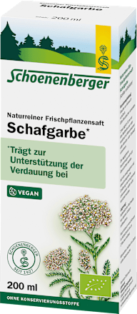 Naturreiner Frischpflanzensaft Schafgarbe Schoenenberger