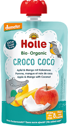 Quetschie Croco Coco Apfel & Mango mit Kokosnuss ab dem 8. Monat Holle