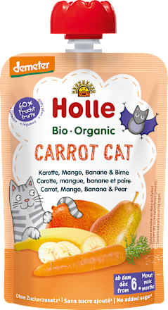 Quetschie Carrot Cat Karotte, Mango, Banane & Birne ab dem 6. Monat Holle