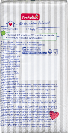 Servietten "Streifen" 33x33cm Profissimo