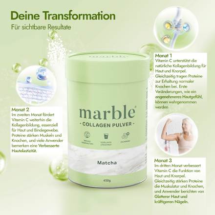 Kollagenpulver Matcha marble