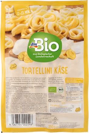 Nudeln, Tortellini mit Käse gefüllt dmBio