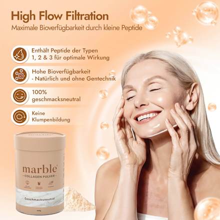 Kollagenpulver Geschmacksneutral marble