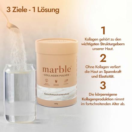 Kollagenpulver Geschmacksneutral marble