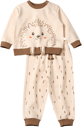 Set mit Hose & Pullover mit Igel-Applikation, beige, Gr. 80 ALANA