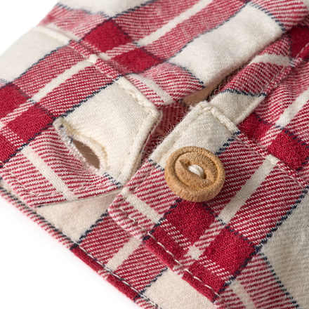 Hemd aus Flanell mit Karo-Muster, rot, Gr. 122 ALANA