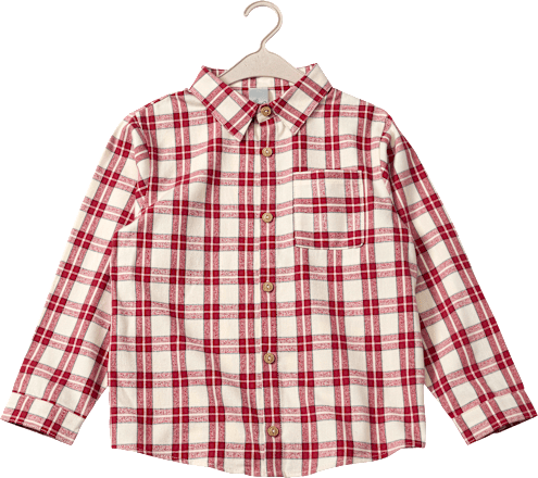 Hemd aus Flanell mit Karo-Muster, rot, Gr. 116 ALANA
