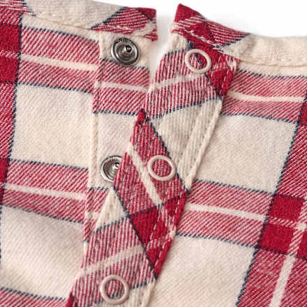 Kleid aus Flanell mit Karo-Muster, rot, Gr. 104 ALANA