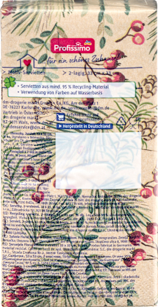 Servietten "Flora Winter" 33x33cm Profissimo