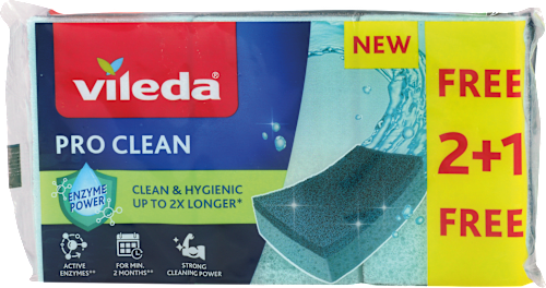 Stredne vysoká hubka Pro Clean 2+1  Vileda