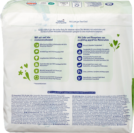 Ekologické plienky - veľ. 7 xxl (16+ kg) babylove nature