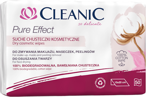 Chusteczki kosmetyczne suche Pure Effect Cleanic