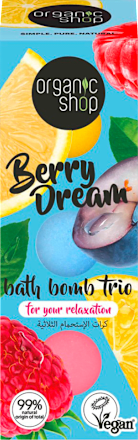 Bilă de baie efervescenta trioberry organic shop