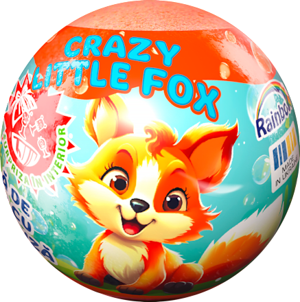 Bombă de baie cu surpriză Crazy Fox  RAINBOW