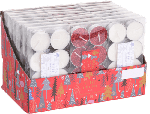 Candele natalizie tealight assort. KOOPMAN