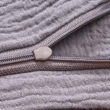 Bettwäsche-Set aus Musselin, grau, 155 x 220 + 80 x 80 cm ALANA