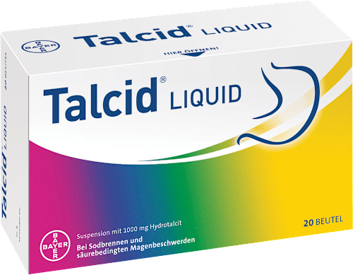 Talcid Liquid Suspension mit 1000 mg Hydrotalcit Beutel Talcid