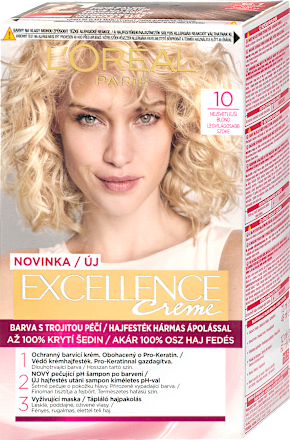 Farba na vlasy - 10 najsvetlejšia blond L'ORÉAL PARiS EXCELLENCE Creme