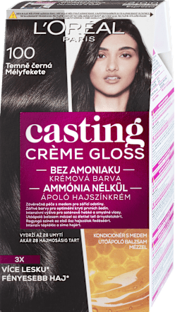 Farba na vlasy - 100 temná čierna L'ORÉAL PARiS CASTING Crème Gloss