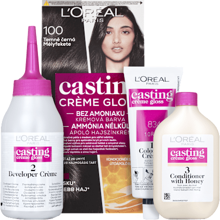 Farba na vlasy - 100 temná čierna L'ORÉAL PARiS CASTING Crème Gloss