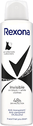 Antiperspirant v spreji Invisible Black + White 48h Rexona