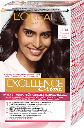 Farba na vlasy - 200 čiernohnedá L'ORÉAL PARiS EXCELLENCE Creme