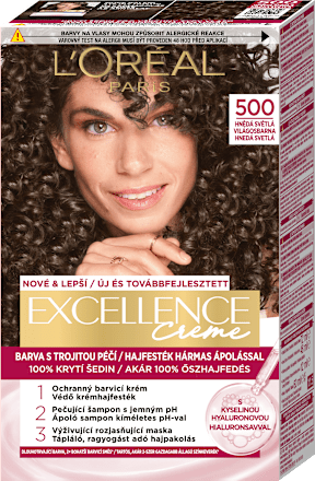 Farba na vlasy - 500 hnedá svetlá L'ORÉAL PARiS EXCELLENCE Creme