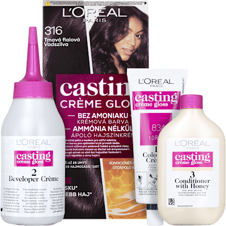 Farba na vlasy - 316 tmavá fialová L'ORÉAL PARiS CASTING Crème Gloss