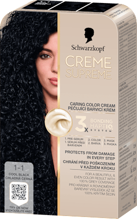 Boja za kosu Creme Supreme – 1-1 Cool Black  Schwarzkopf CREME SUPREME