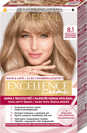 Farba na vlasy - 8.1 blond svetlá popolavá L'ORÉAL PARiS EXCELLENCE Creme