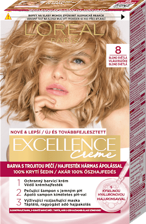 Farba na vlasy - 8 blond svetlá L'ORÉAL PARiS EXCELLENCE Creme