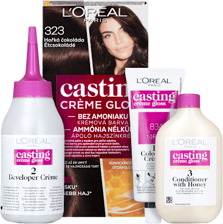 Farba na vlasy - 323 horká čokoládová L'ORÉAL PARiS CASTING Crème Gloss