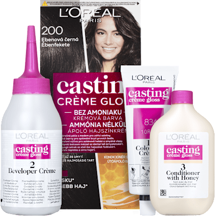 Farba na vlasy - 200 ebenová čierna L'ORÉAL PARiS CASTING Crème Gloss