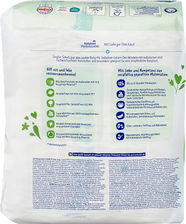 Windeln Öko Gr. 3 Midi (4-9 kg) babylove nature