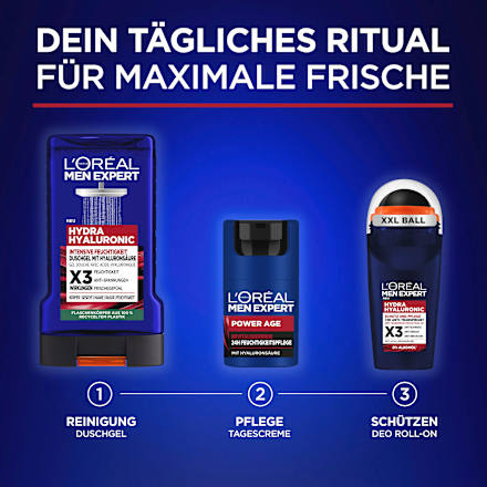 Deo Roll-on Hydra Hyaluronic Schutz und Pflege L'ORÉAL PARiS MEN EXPERT