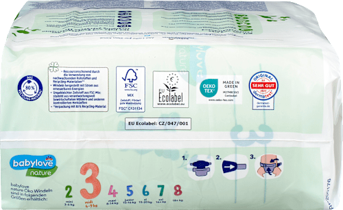 Windeln Öko Gr. 3 Midi (4-9 kg) babylove nature