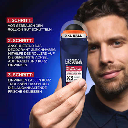 Deo Roll-on Hydra Hyaluronic Schutz und Pflege L'ORÉAL PARiS MEN EXPERT