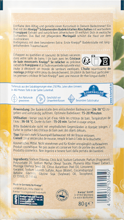 Sali da bagno effervescenti con frangipani e moringa Kneipp