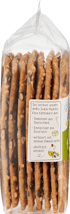 Crackers croccanti con formaggio e semi di zucca dmBio