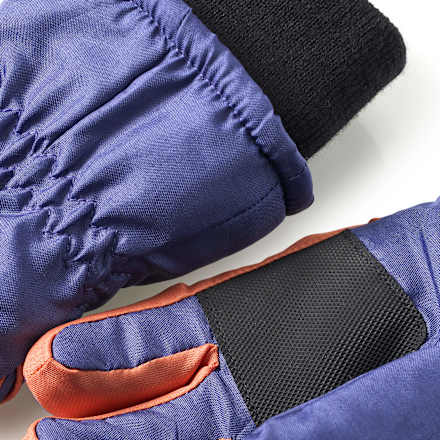 Handschuhe, blau & braun, Gr. 3 PUSBLU