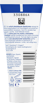 Handcreme sofort einziehend Reisegröße Neutrogena
