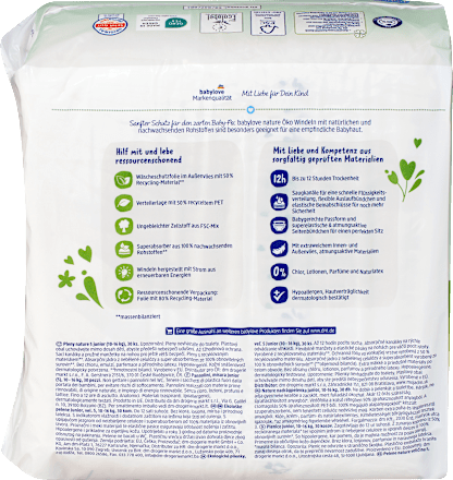 Еко пелени Nature, размер 5 (10-16kg) babylove nature