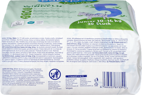 nature pelene junior vel. 5 (10-16 kg) babylove nature