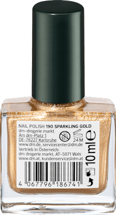 lak na nehty Color & Care 190 Sparkling Gold alverde NATURKOSMETIK