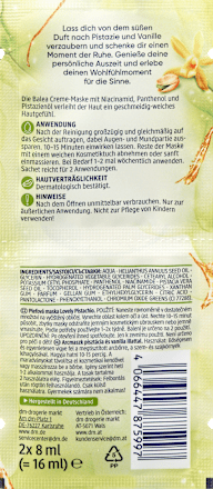 Gesichtsmaske Lovely Pistachio (2 x 8 ml) Balea