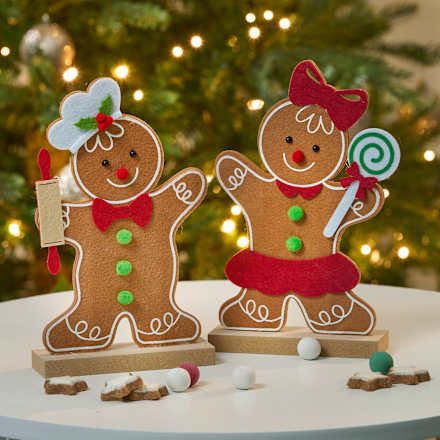 Filzaufsteller Lebkuchenmännchen, Mädchen BOLTZE