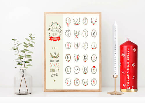 Kerze 70/200 , Advent, grau Dekorieren & Einrichten